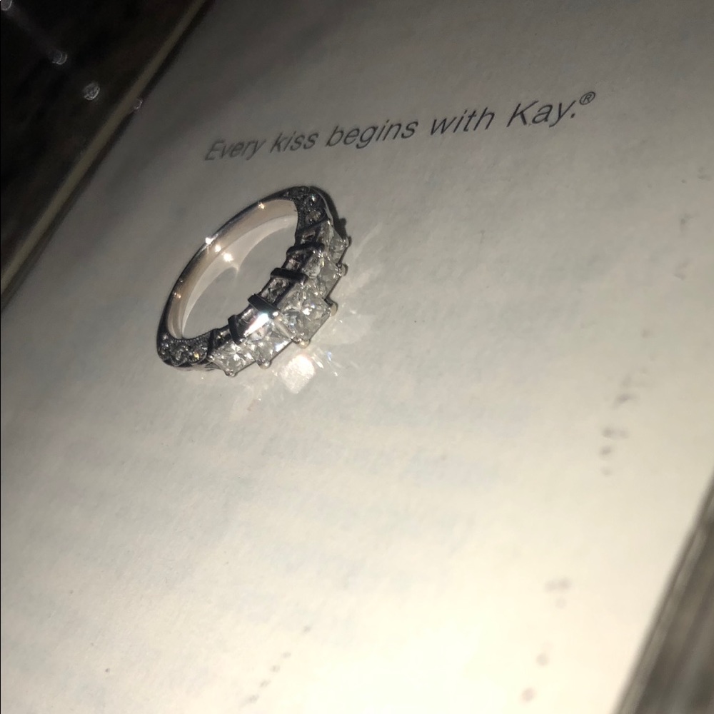 Engagement band- 14 K white gold